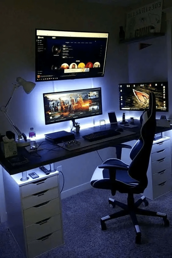 Meilleurs bureaux de jeu LED mode nuit